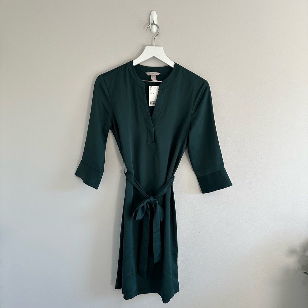 H&M Green Blouse Dress Size 6 NWT